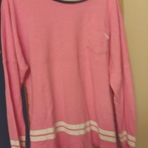PINK pullover stadium top...roomy and comfy...